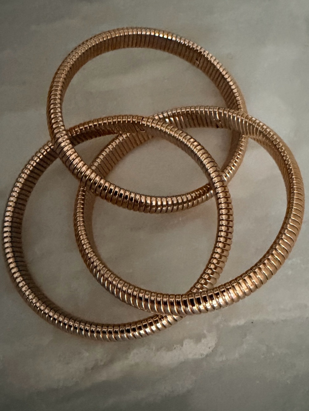 Chunky Bangle Bracelets Coil Stackable Snake Chain Bracelet